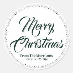 Adesivo Feliz Natal Papais noeis personalizados de script