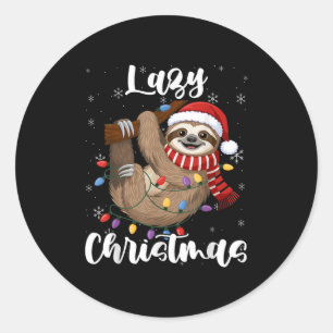 Adesivo Feliz Natal Papais noeis Sloth Slothmas Lazy