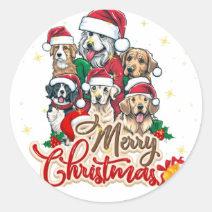 Adesivo Feliz Natal para Cachorros.