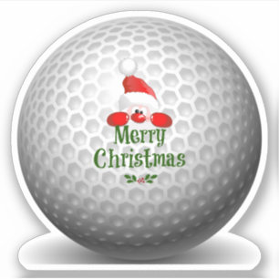 Adesivo Feliz Natal para os golfistas de Papais noeis