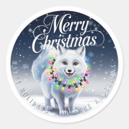 Adesivo Feliz Natal - Pé Ártico Cinto e Pé-Neve Personaliz