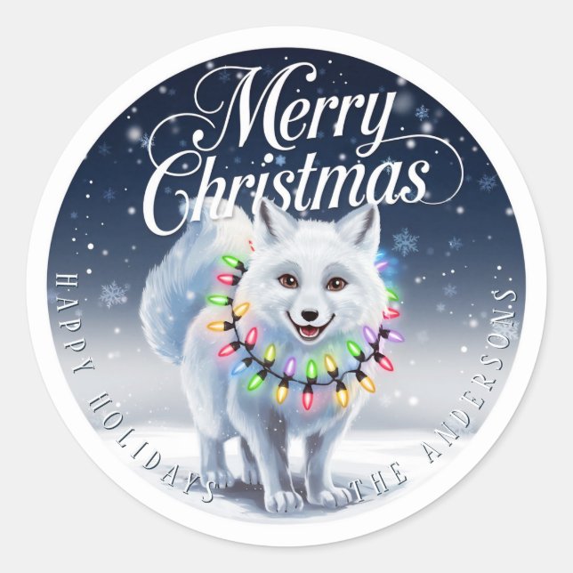 Adesivo Feliz Natal - Pé Ártico Cinto e Pé-Neve Personaliz (Frente)