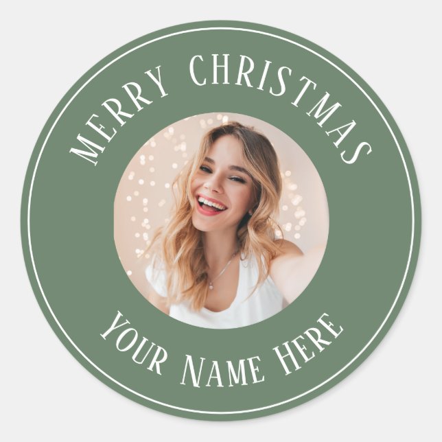 Adesivo Feliz Natal personalizado para as cartas (Frente)