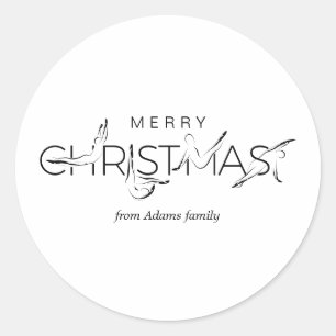 Adesivo Feliz natal Pilatos instrutor de presentes