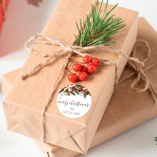 Adesivo Feliz Natal Pinhal verde-floral (Criador carregado)