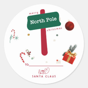 Adesivo Feliz Natal Pólo Norte Papai Noel 