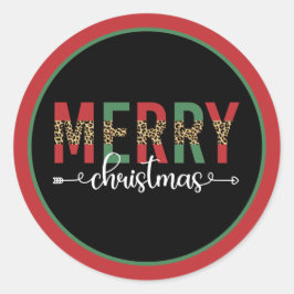Adesivo Feliz Natal Presentes de Celebração de Natal em Fa
