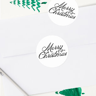 Adesivo Feliz Natal - Preto e Branco