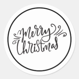 Adesivo Feliz Natal Preto e Branco