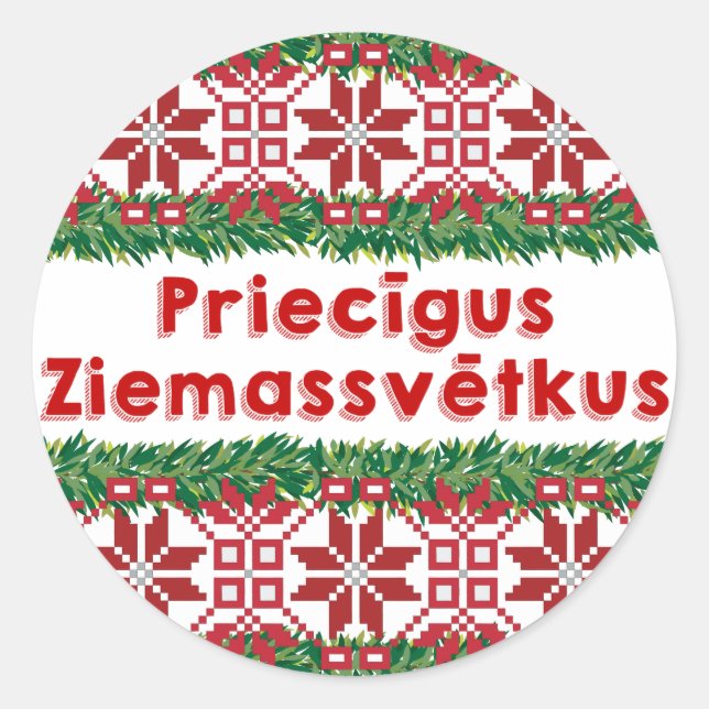 Adesivo Feliz Natal Priecīgus Ziemassvētkus (Frente)