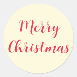 Adesivo Feliz Natal Red Script Cream Simples