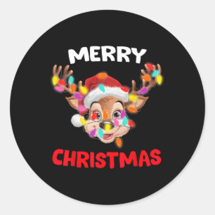 Adesivo Feliz Natal Reindeer Homens de Combinação Familiar