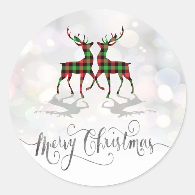 Adesivo Feliz Natal, Rena Pleid de Búfalo  (Frente)