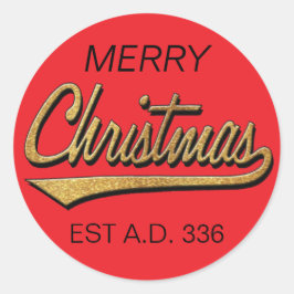 Adesivo Feliz Natal Retro-Stickers Round