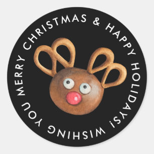 Adesivo Feliz Natal, Rudolph Cookie Personalizado