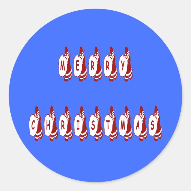 Adesivo Feliz Natal Santa Claus Font (Frente)