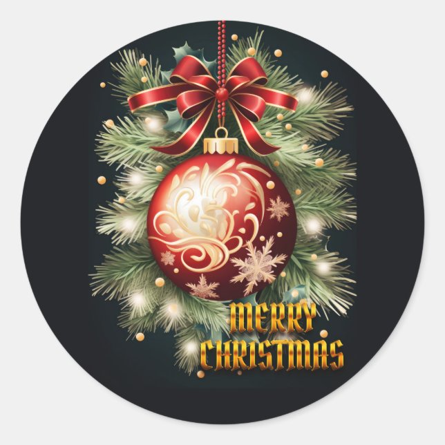 Adesivo Feliz Natal Saudação (Frente)
