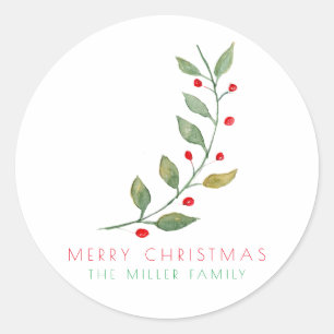 Adesivo Feliz Natal simples, mínimo