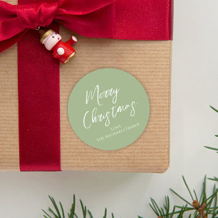 Adesivo Feliz Natal Simples Script Minimalista Floco de Ne