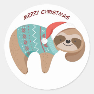 Adesivo Feliz Natal Sloth