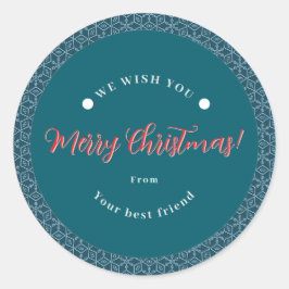 Adesivo Feliz Natal Snowflake Sticker