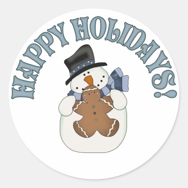 Adesivo Feliz Natal Snowman (Frente)