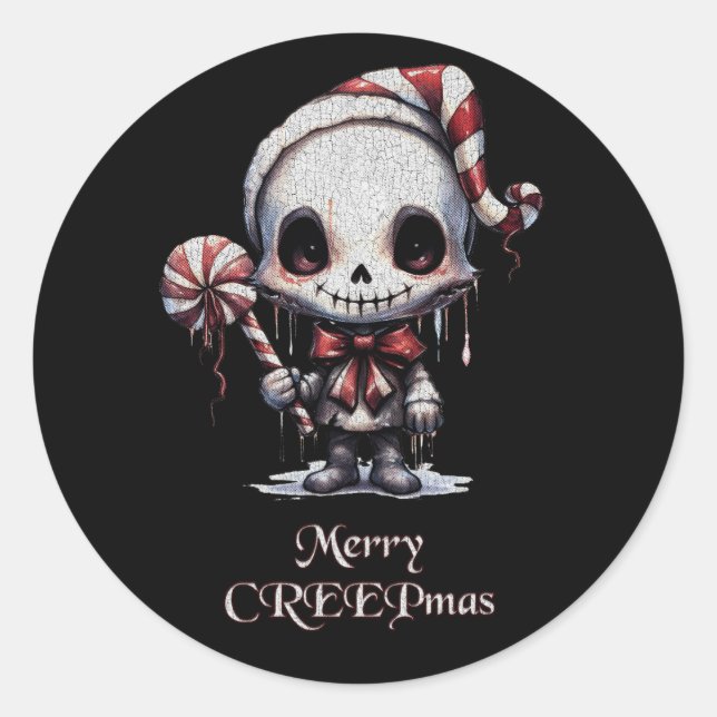 Adesivo Feliz Natal Spooky Gothic (Frente)