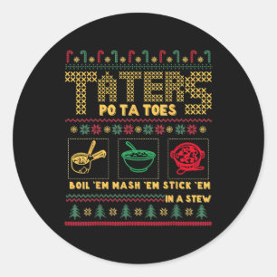 Adesivo Feliz Natal Taternizadores Batatas Frio Natal