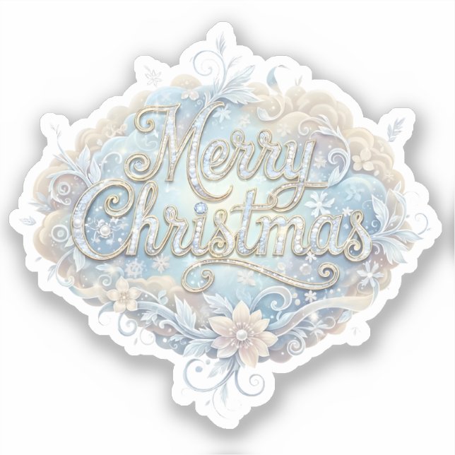 Adesivo Feliz Natal Tipografia Caprichosa (Frente)