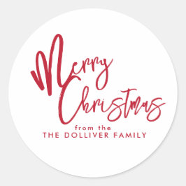 Adesivo Feliz Natal | Tipografia Vermelha