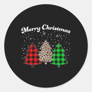 Adesivo Feliz Natal Tree Buffalo Xadrez Xmas Family Mat