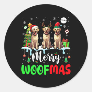 Adesivo Feliz Natal Três Papais noeis Elf Labrador Retr