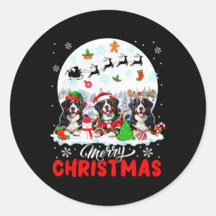 Adesivo Feliz Natal Três Papais noeis Elf Reindeer Bernese