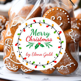 Adesivo Feliz Natal Verde e Vermelho