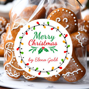 Adesivo Feliz Natal Verde e Vermelho