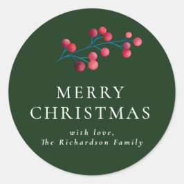 Adesivo Feliz Natal Verde Personalizado Família 