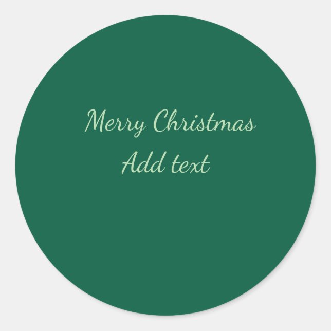 Adesivo Feliz Natal verde plano solo holida (Frente)