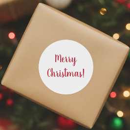 Adesivo Feliz Natal Vermelho e Branco Tipografia de Letrei