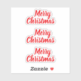 Adesivo Feliz Natal vermelho moderno minimalista trendy