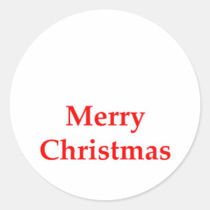 Adesivo Feliz Natal Vermelho O MUSEUM Zazzle Dons