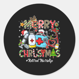 Adesivo Feliz Natal Vida de Enfermeira Aposentada Homens M