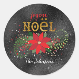 Adesivo Feliz Natal - Vidro Negro Francês