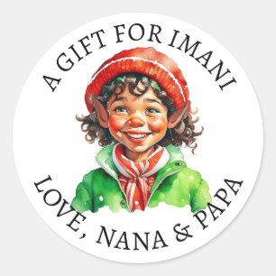 Adesivo Feliz Natal   Vintage Little Elf