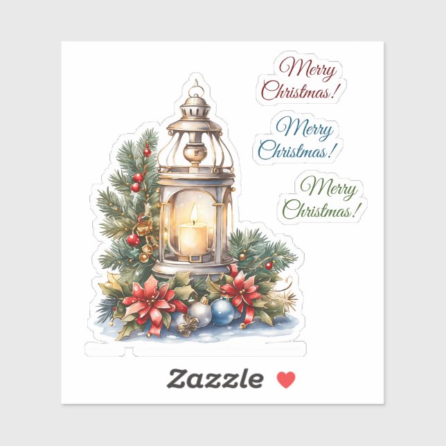 Adesivo Feliz Natal Vinyl Sticker (Folha)