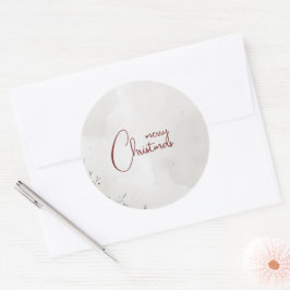 Adesivo Feliz Natal Watercolor Berry Winter Non-Photo