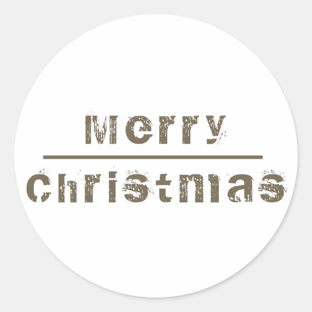 Adesivo Feliz Natal White e Cinza Feriado (Frente)