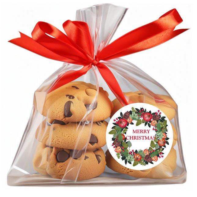 Adesivo Feliz Natal Wreath (Criador carregado)