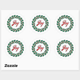Adesivo Feliz Natal Wreath Design: Alegria