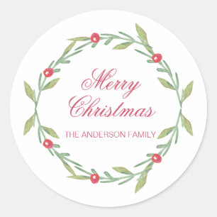 Adesivo Feliz Natal Wreath Sticker design