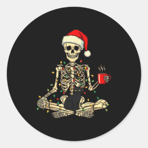 Adesivo Feliz Natal Xmas Caveira Esqueleto Divertido Combi